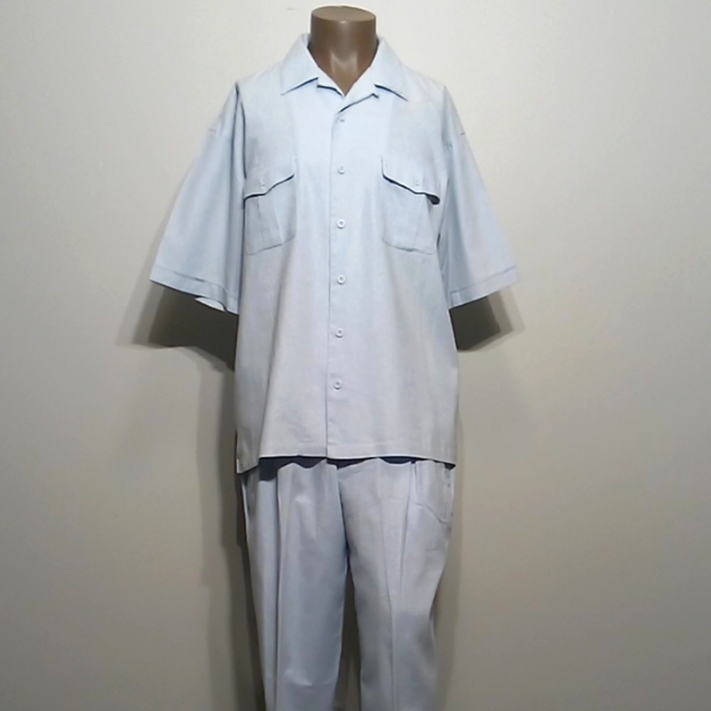 Designed in Italy 2pc Light Blue pants set by Viaggio